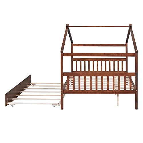 Full Size Solid Wood Platform Bed Frame with 2 Drawers R872
