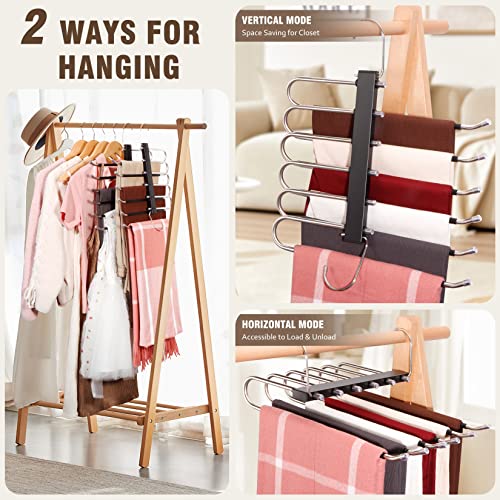 4 Pack White Stainless Steel Pant Hangers R1065