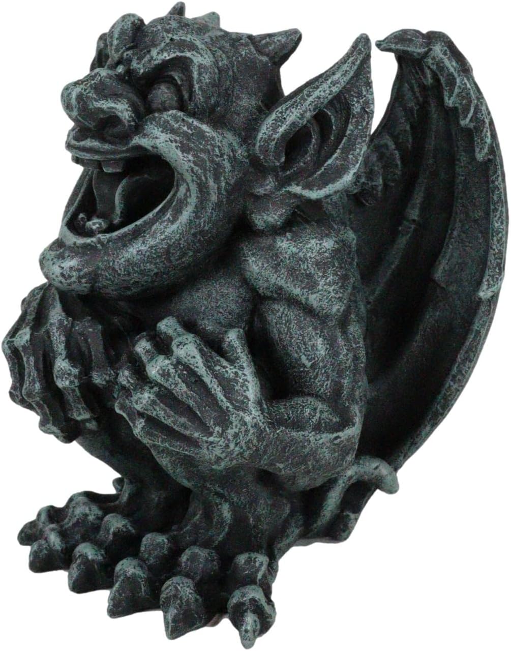 Gothic Winged Guardian Gargoyle Figurine Faux Stone Resin Sculpture J67775