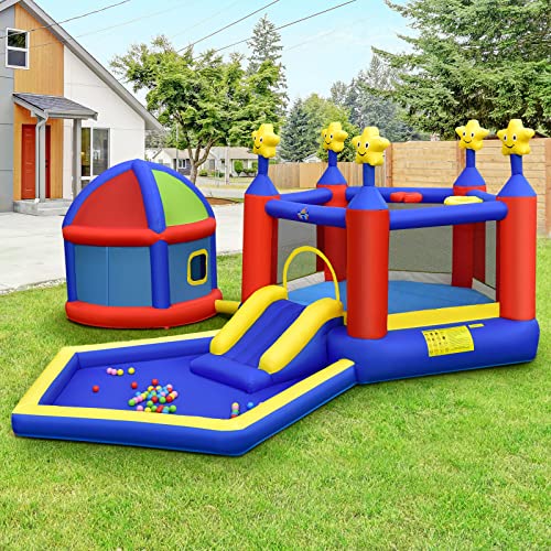 Inflatable Bounce House with Basketball Hoops and Ball Pit Pool P537