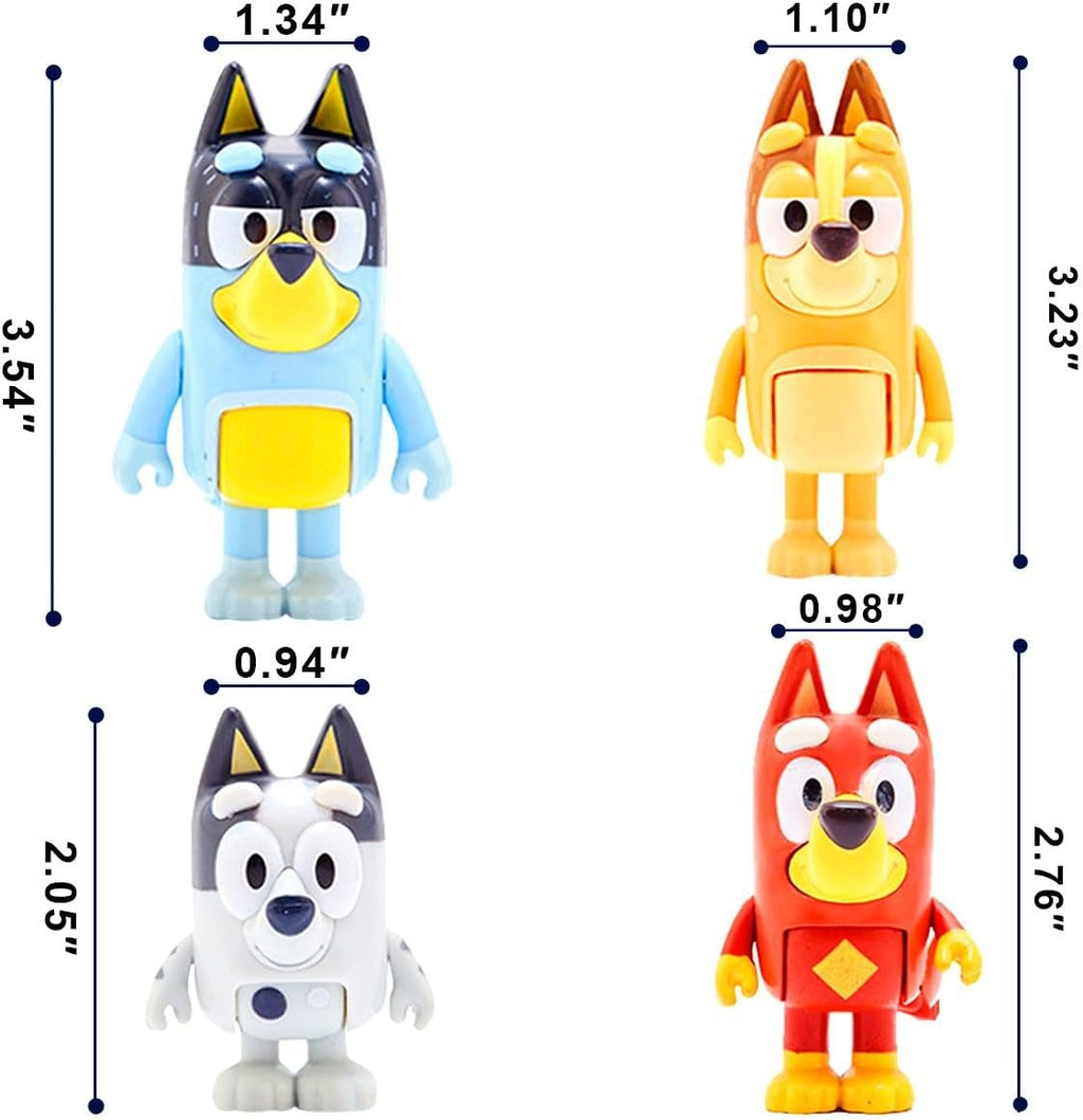 Bluey Toys 12-Pack 2-3.5 Inch Action Figurines Set H637
