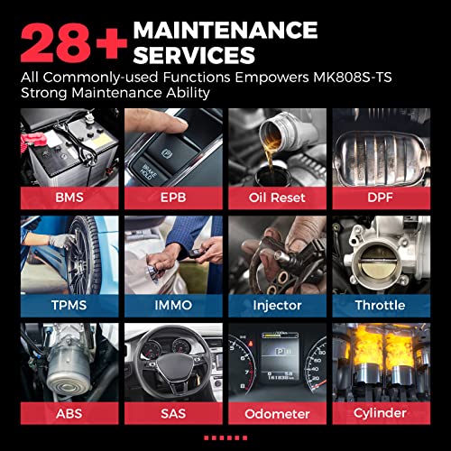 Autel MaxiCOM MK808S-TS Scanner, 2024 Complete TPMS Check/Activate/Relearn Tool, Same as MX808S-TS MK808Z-TS, 28+Service, BT Full System Scan,Bidirectional, FCA AutoAuth,Upgrade of MK808BT PRO MK808S N3766