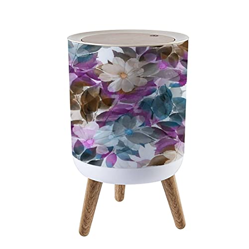 Small Trash Can with Lid Garbage Trash Bin Q3764