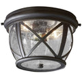10.9-in Rubbed Bronze Outdoor Flush-Mount Light O458