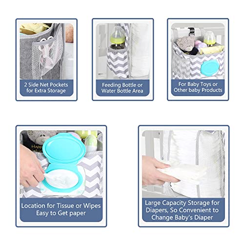 Gray Hanging Diaper Caddy Organizer V6560
