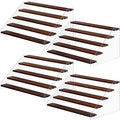 4 Pack Acrylic Wood Tiered Display Shelf Rack Step Riser Ladder Stand (15.7 Inch, 5 Tier) G35736