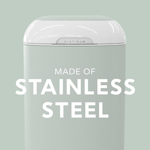 Diaper Pail Stone Grey Stainless Steel with 1 Refill 18 Bags J153