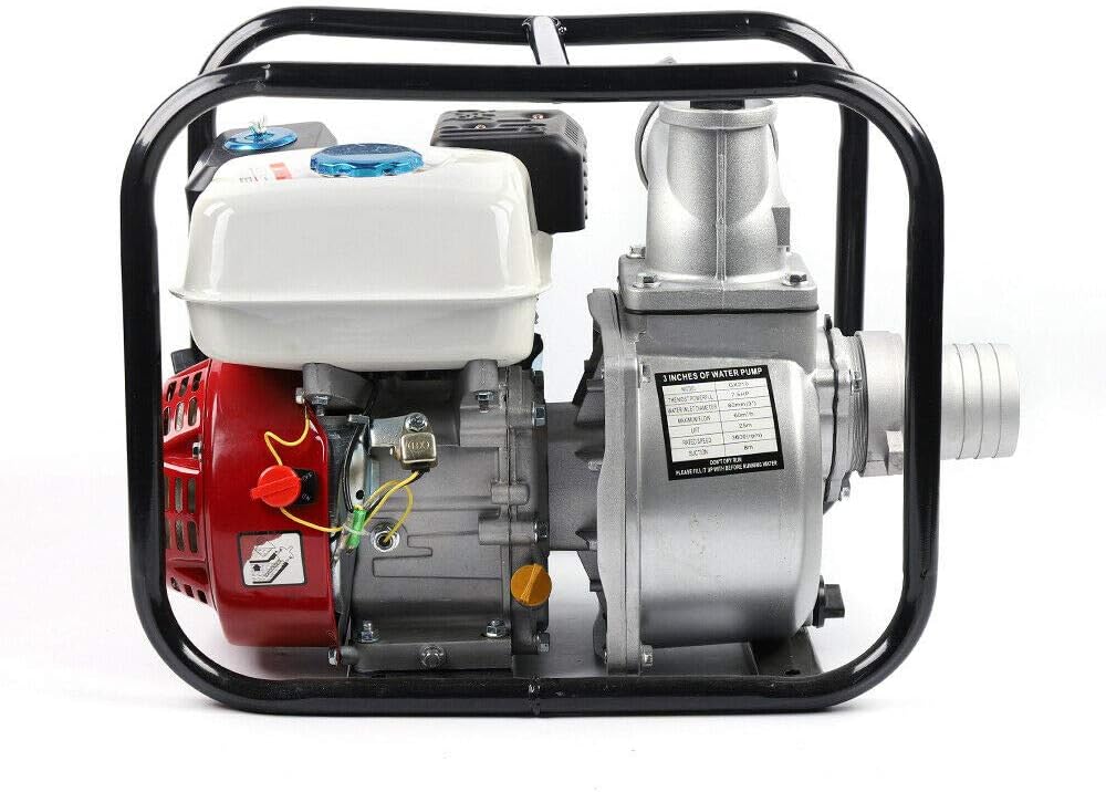 Gasoline Water Pump 3 Inch 210CC 7.5 HP Heavy Duty Semi-Trash Clean Water Pump A85766