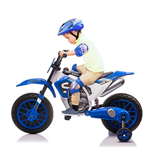 Blue 12V Electric Ride On Motorcycle for Kids T758907