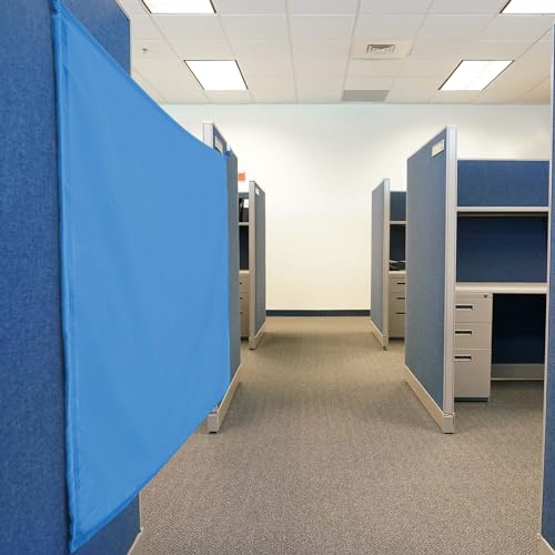 40 x 48 Inch Black Cubicle Curtain with Self Adhesive Hook Room Divider K78035