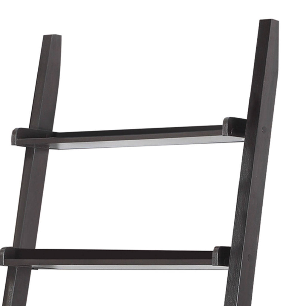 Cappuccino Ladder Desk with One Drawer O114