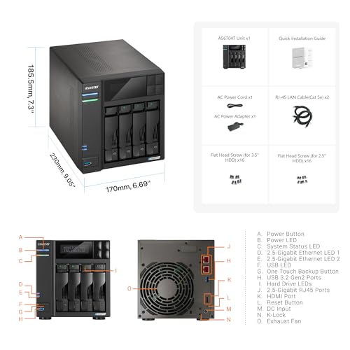 4-Bay NAS Quad-Core 2.0GHz Processor 4GB DDR4 RAM L8324