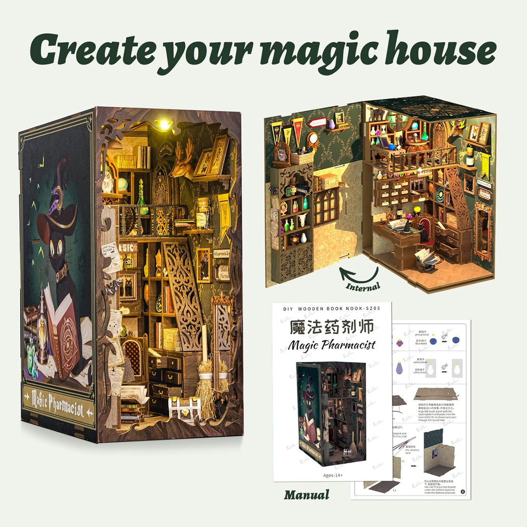 3D Wooden Book Nook Kit H386