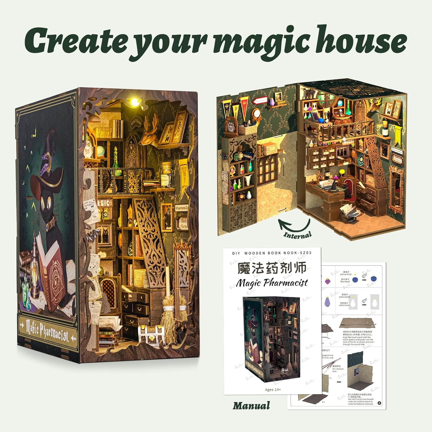 3D Wooden Book Nook Kit H386