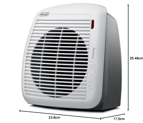 Quiet 1500W Portable Fan Heater with Overheat Protection, White/Gray Q586361