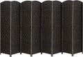 Coffee 8-Panel Tall Folding Privacy Screen I8733