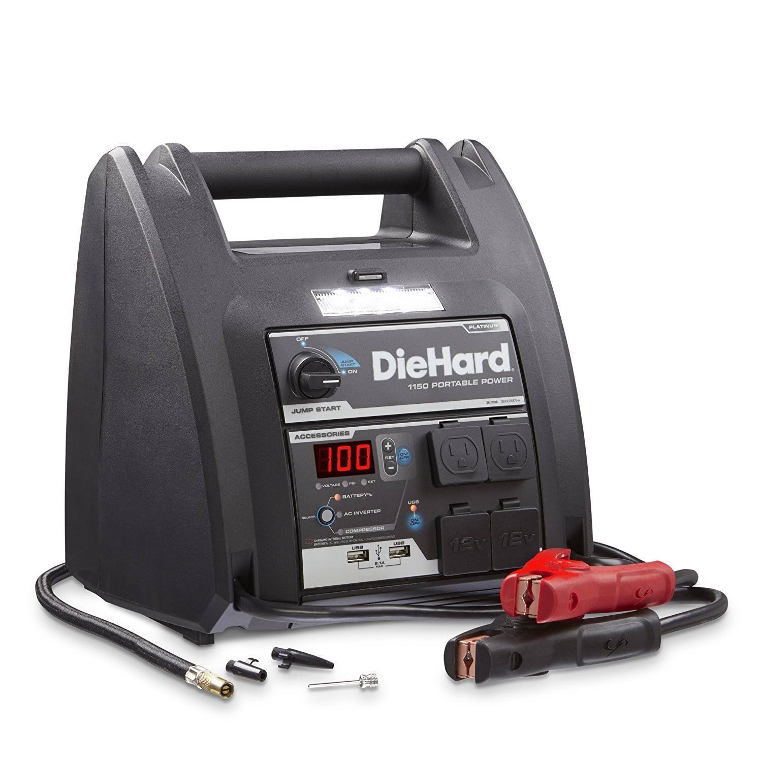 1150 Peak Amp 12 Volt Jump Starter Power Source O1791